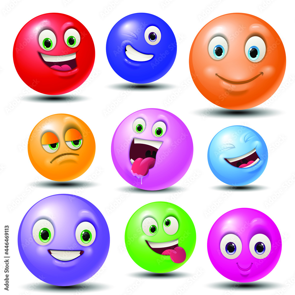 ball faces masks with mouth and eyes of aliens emoticon ball faces masks with mouth and eyes of aliens emoticon