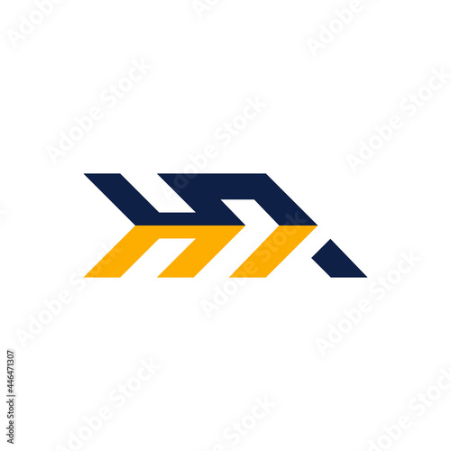 Free Download Letter HR Arrow Logistic Logo Design - GFXLoad