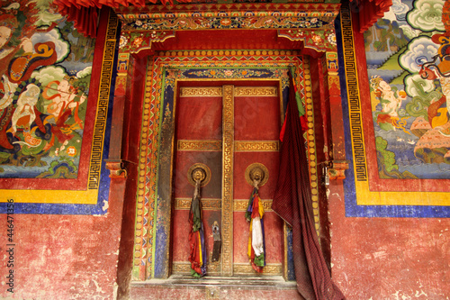 door insied Lamayuru monastery Ladakh India
