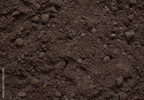 soil background, soil texture, black soil with manure for plant growth