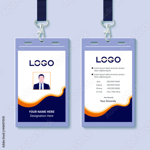 Clean and Modern Employee ID Card Design Template