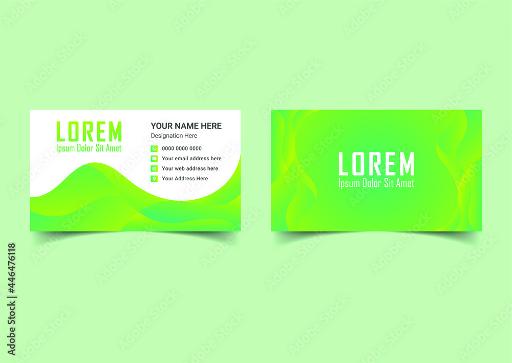 Double-sided creative business card template. 