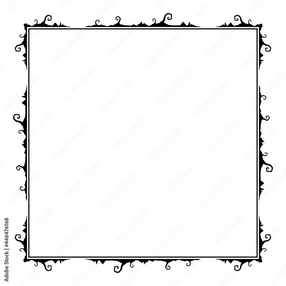 ハロウィンの地面のエレガントなフレーム イラスト シルエット 1 1 Stock Vector Adobe Stock