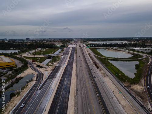 Beautiful aerial view of the Super Highways of Miami  © Gian