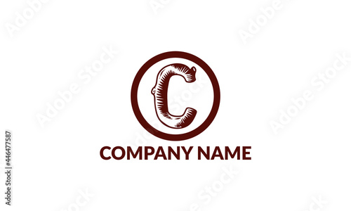 Abstract C letter logo with wood veins logo vector icon illustration concept.
Wood and timber texture symbol logo. woods letter modern and creative logo design.