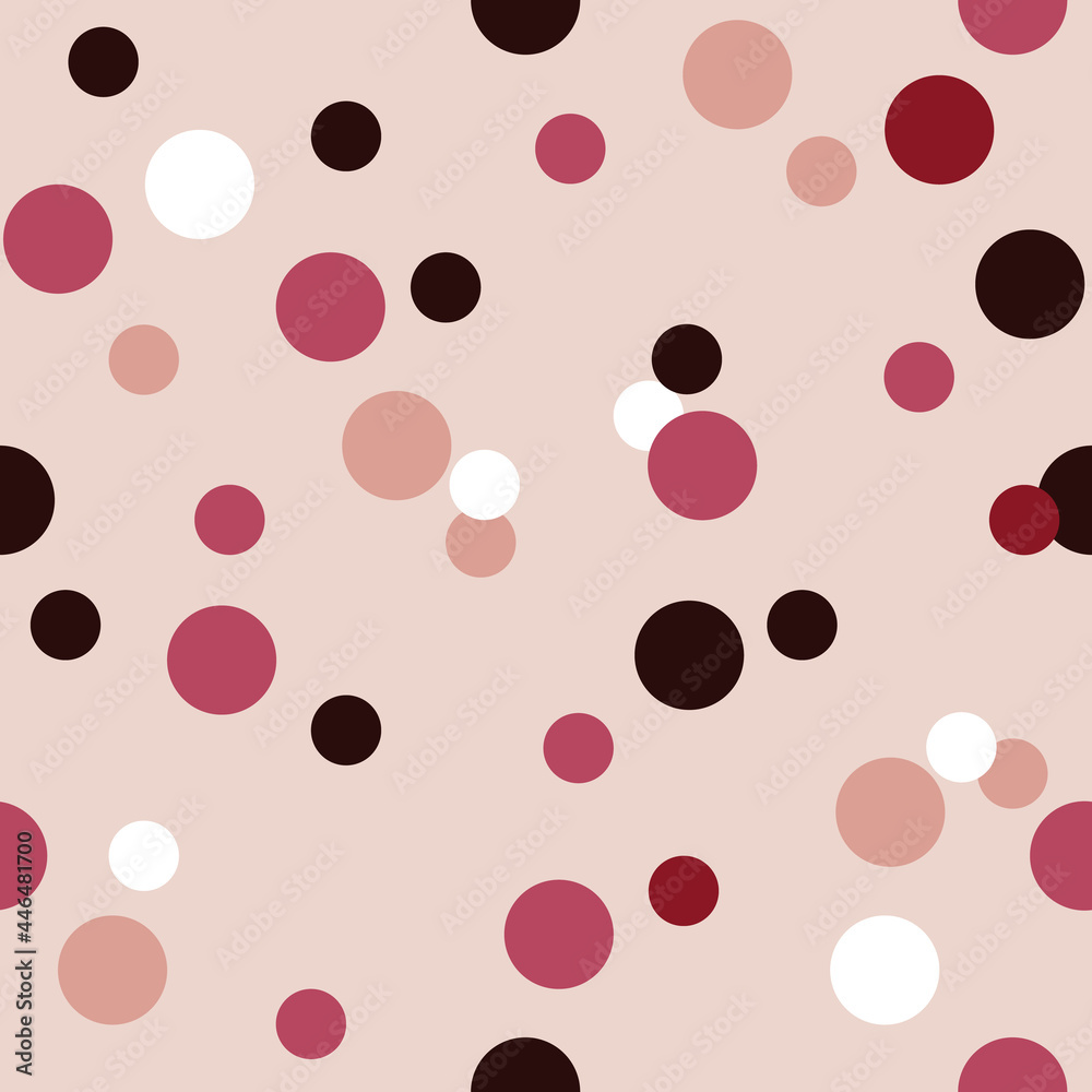 Beautiful red polka dots seamless vector pattern Beautiful red polka dots seamless vector pattern