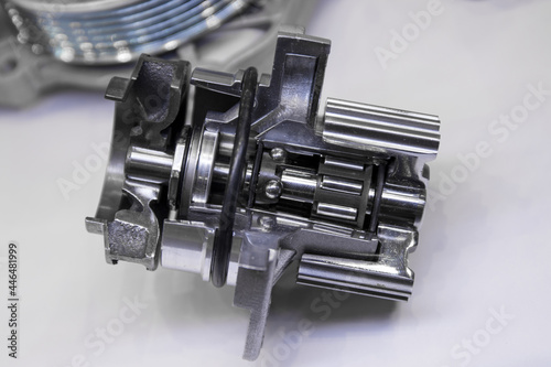 Section in two planes of a typical engine cooling pump