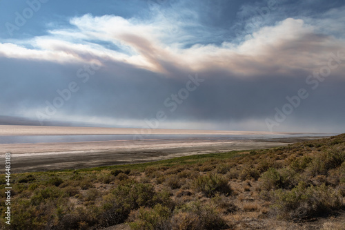 Smoke From the Bootleg Fire Over Lake Abert's Dry Lakebed photo