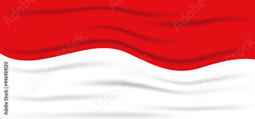 The background of the Indonesian flag is red and white