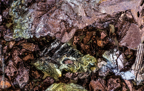 Wallpaper Mural Potassium permanganate crystals under 1.5x magnification microscope - image width 23mm Abstract science background Torontodigital.ca
