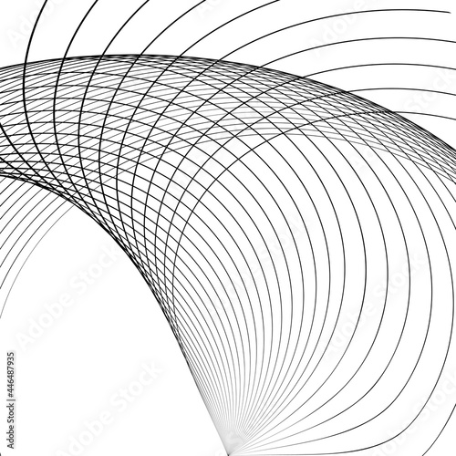 abstract black line grey wave gray band on white background vector
