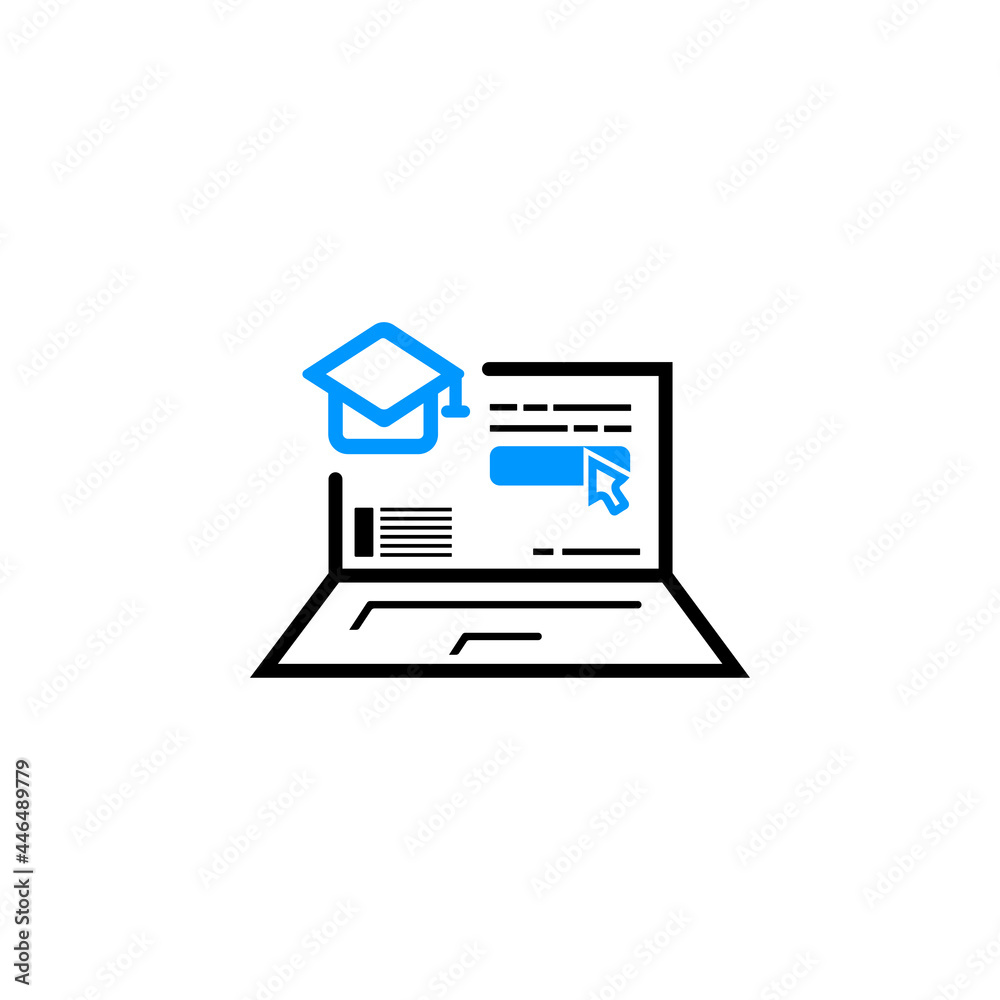 Online education and business training icon Online education and business training icon