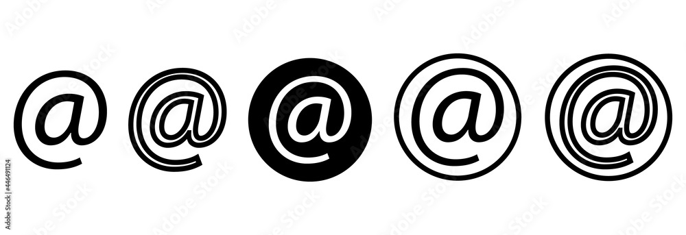 Email symbol. At sign.Arobase button sign.Address,arobase,email address ...