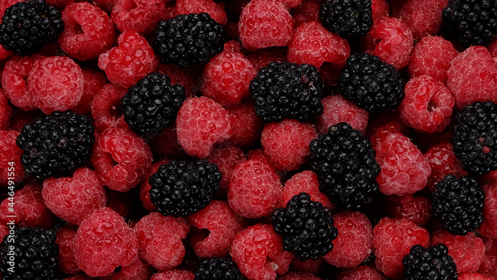 fresh blackberry and raspberries top view fresh blackberry and raspberries top view