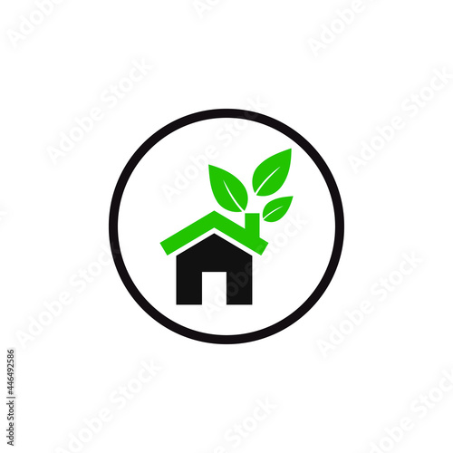 green eco home logo icon