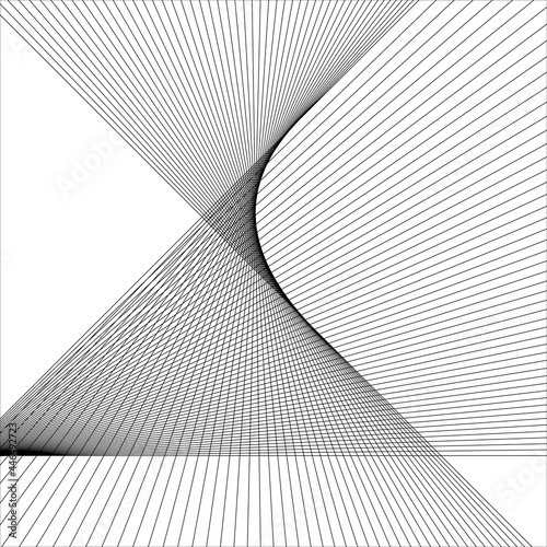 abstract black line grey wave gray band on white background vector