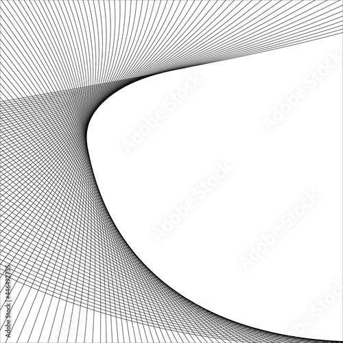 abstract black line grey wave gray band on white background vector