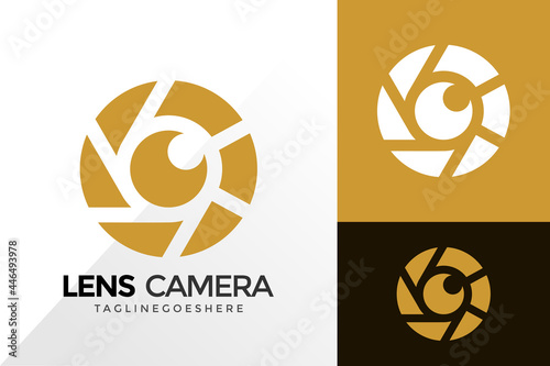 Lens Camera Business Logo Design, Brand Identity Logos Designs Vector Illustration Template