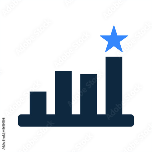 Rank, winner, success icon. Simple editable vector illustration.