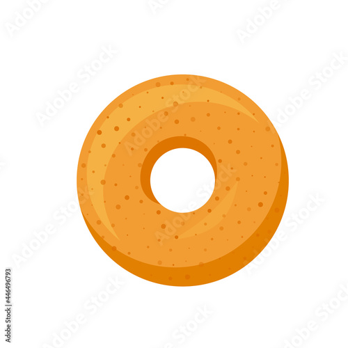 DONUT PASTRY BAKING, CARTOON STYLE, INSULATED ON WHITE BACKGROUND