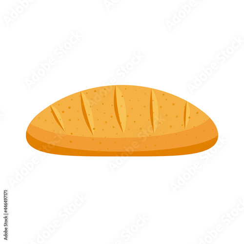 BATON PASTRY BAKING, CARTOON STYLE, INSULATED ON WHITE BACKGROUND