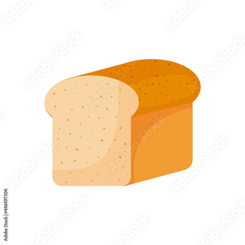 BREAD PASTRY BAKING, CARTOON STYLE, INSULATED ON WHITE BACKGROUND