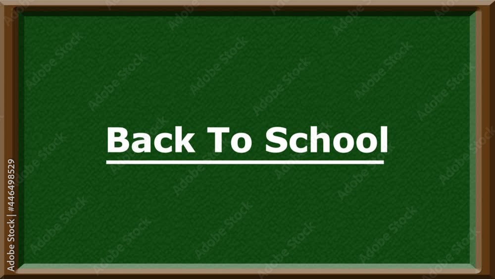 Back to school written on the school board. Concept of re-opening of schools. Back to school written on the school board. Concept of re-opening of schools.