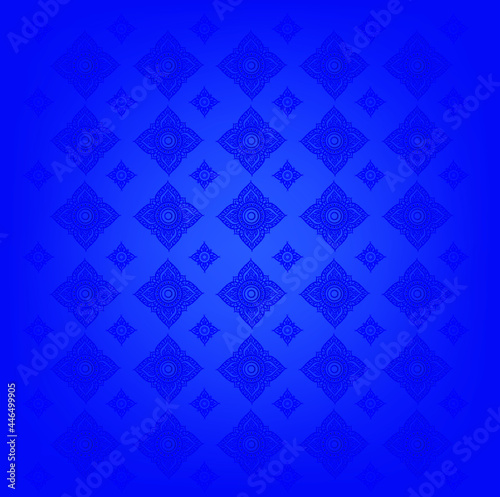 Picture thai pattern supreme black background