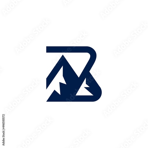 letter B mountain logo