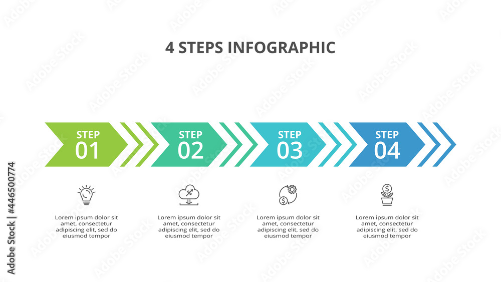 Obraz premium Creative concept for infographic with 4 steps, options, parts or processes. Business data visualization.