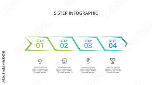Creative concept for infographic with 4 steps, options, parts or processes. Business data visualization.