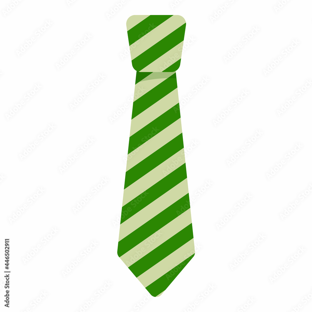 A tie decorated with elements for St. Patrick's Day. Vector illustration isolated on a white background.Cartoon style A tie decorated with elements for St. Patrick's Day. Vector illustration isolated on a white background.Cartoon style