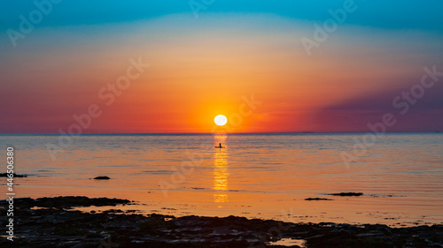 Sunset at Aberystwyth Beach