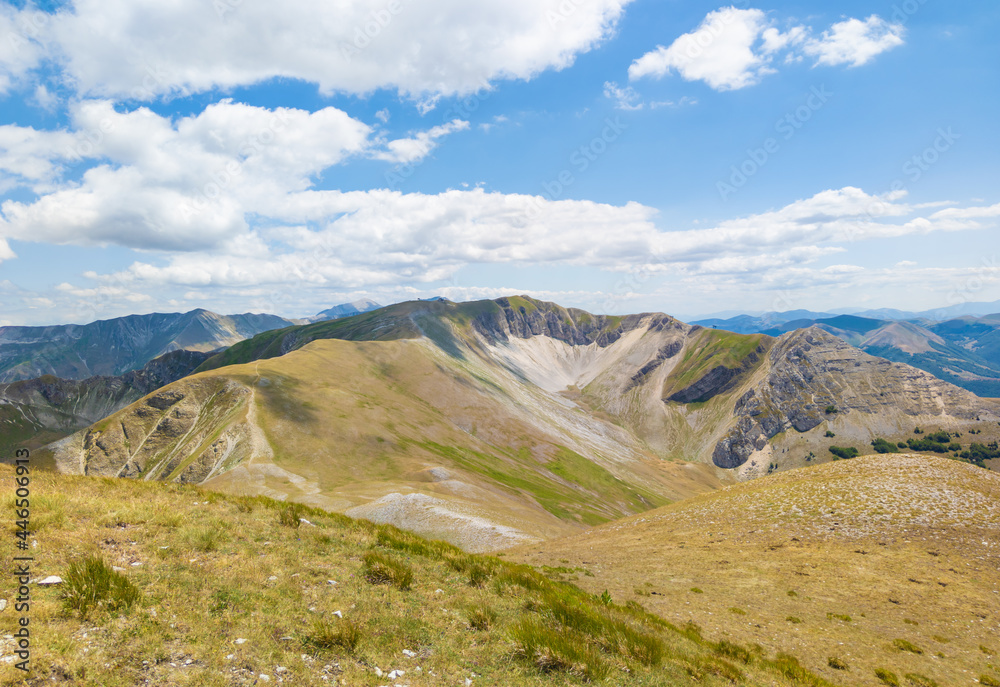 Monte Bove in Ussita (Italy) - The landscape summit of Mount Bove, nord and sud, in Marche region province of Macerata. One of the highest peaks of the Apennines, in the Monti Sibillini mountain park Monte Bove in Ussita (Italy) - The landscape summit of Mount Bove, nord and sud, in Marche region province of Macerata. One of the highest peaks of the Apennines, in the Monti Sibillini mountain park