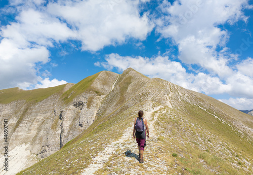 Monte Bove in Ussita (Italy) - The landscape summit of Mount Bove, nord and sud, in Marche region province of Macerata. One of the highest peaks of the Apennines, in the Monti Sibillini mountain park photo