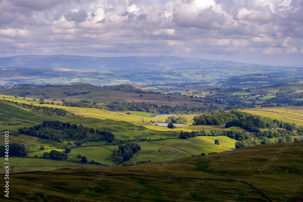 Fototapeta premium View from Wansfell on a summer afternoon, Lake district, England