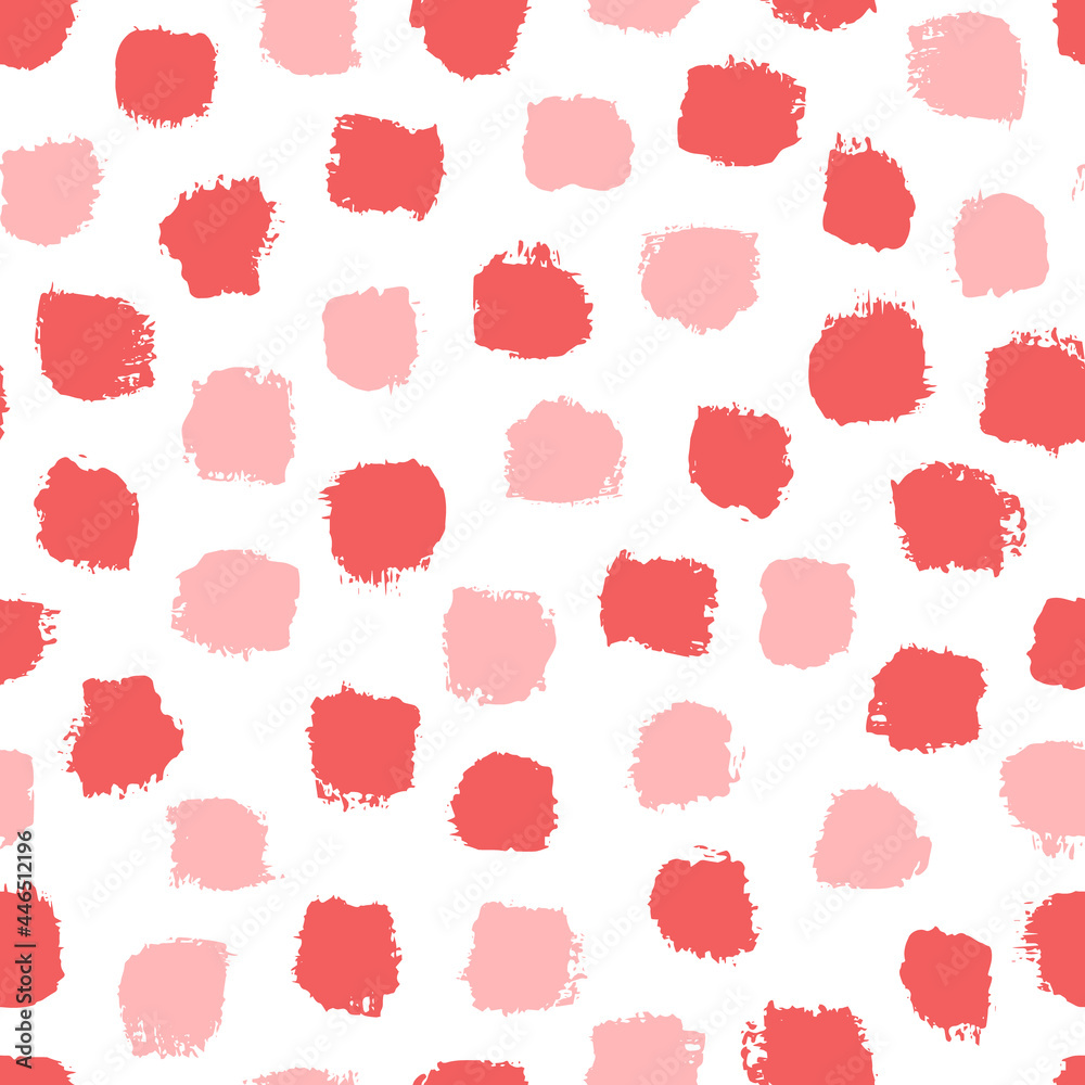 Vector seamless pattern with abstract brush strokes, hand drawn. Simple design for fabric, wrapping, stationery, wallpaper, textile.