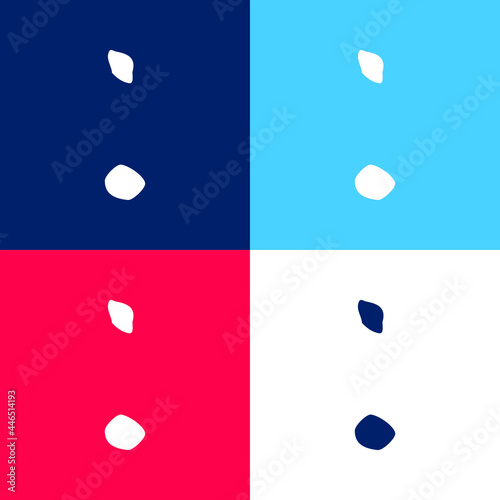 Antigua And Barbuda blue and red four color minimal icon set