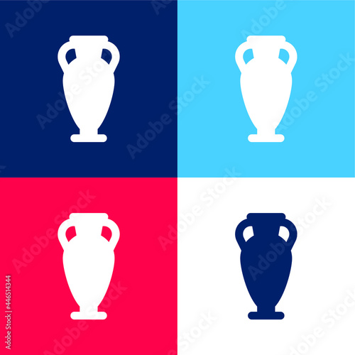 Amphora blue and red four color minimal icon set
