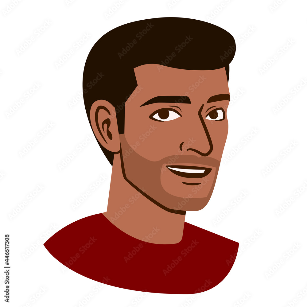 Isolated avatar of an afro american man Vector illustration