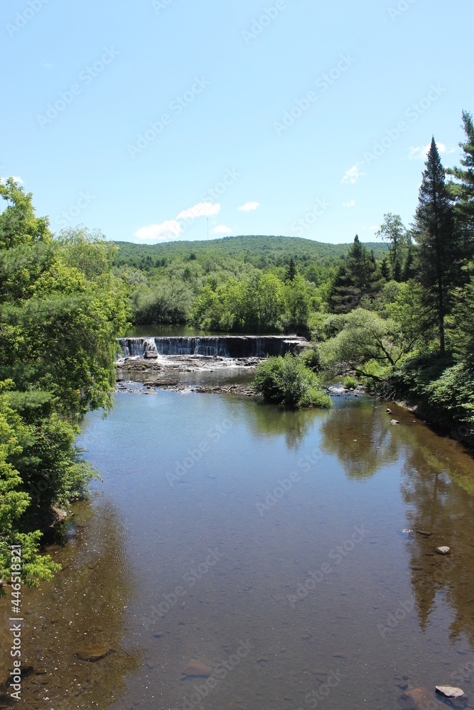 Fototapeta premium Waterfalls on Missisquoi River in Abercorn, Quebec