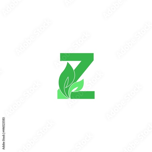 Letter Z logo leaf icon design concept