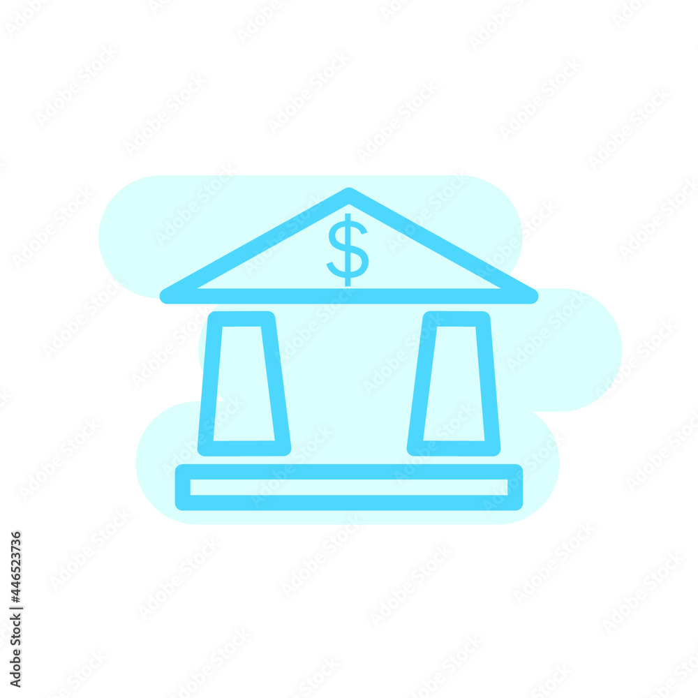 Illustration Vector Graphic of Bank Building icon Illustration Vector Graphic of Bank Building icon