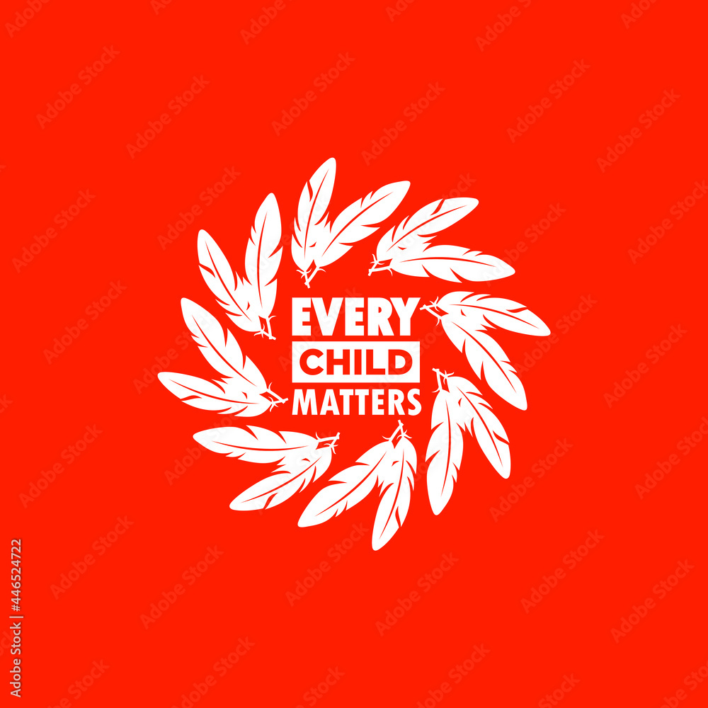 Every Child Matters design for Orange Shirt Day Canada. Vector Logo Illustration. Eps 08. Every Child Matters design for Orange Shirt Day Canada. Vector Logo Illustration. Eps 08.