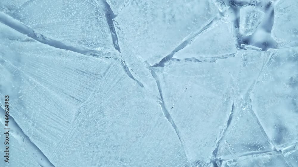 Super Slow Motion Shot of Ice Crushing at 1000 fps.