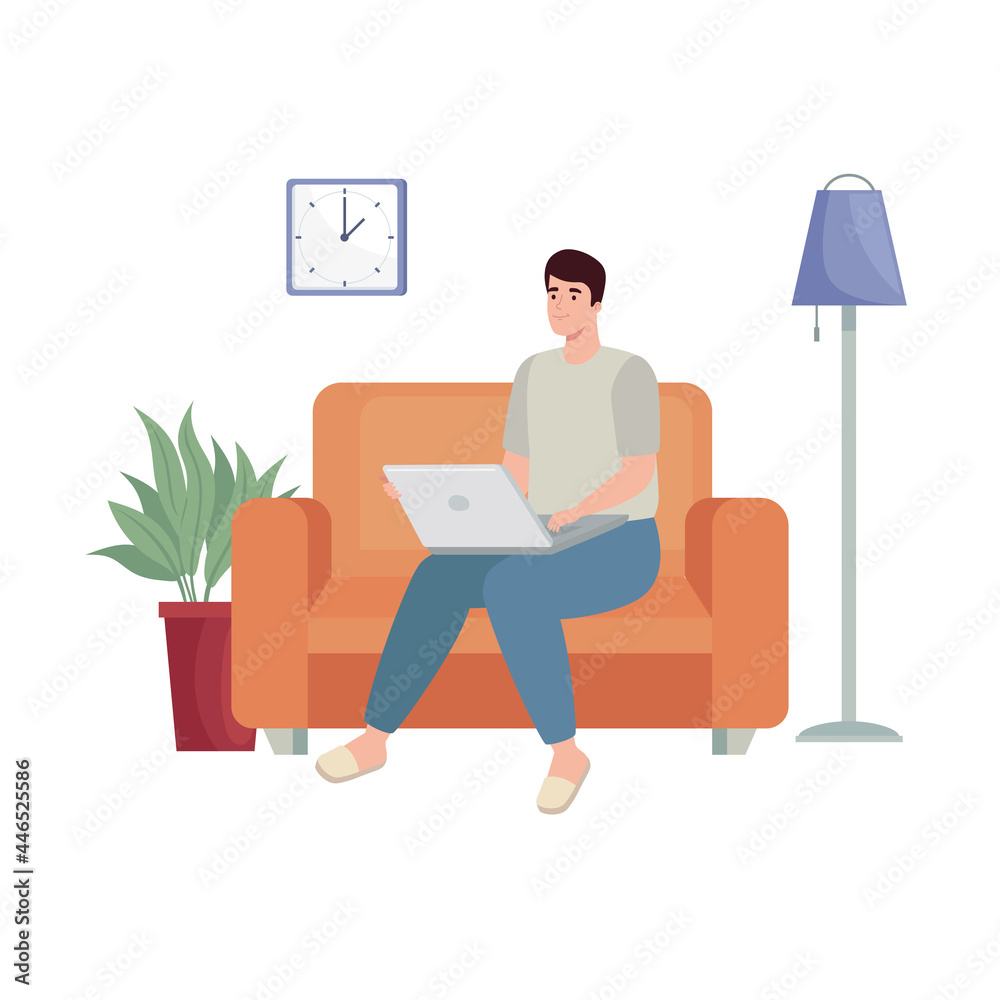 young man working freelancer young man working freelancer