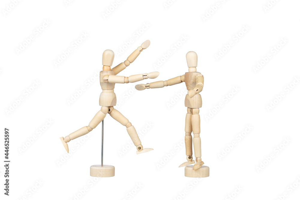 wooden mannequin isolated on a white background wooden mannequin isolated on a white background
