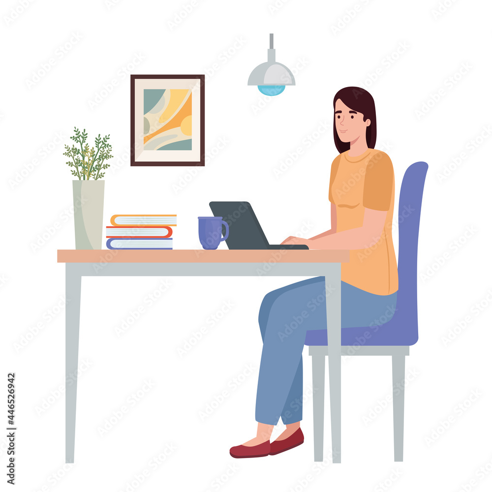 woman working freelancer woman working freelancer