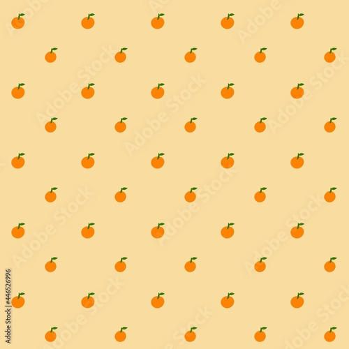 seamless pattern of orange fruit background