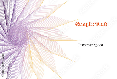 フレーム素材　シンプルなラインアートの風車　パステルカラー